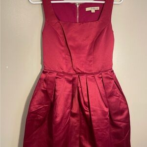 Forever 21 Y2K Rich Red Satin Dress